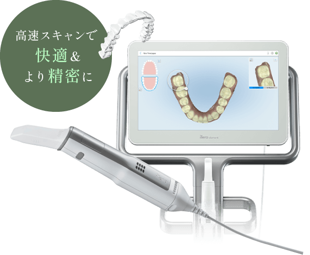 高速スキャンで快適＆より精密に